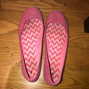 Pink flats